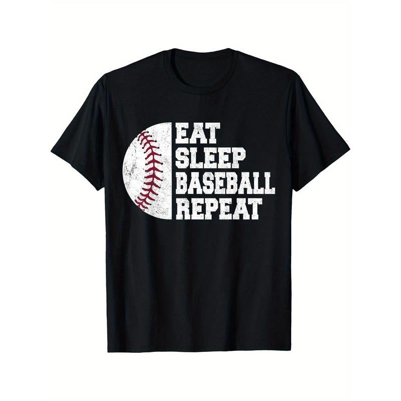 Eat Sleep Baseball Repeat Baseball Player Funny Baseball T-Shirt made in usa Hoodie, Sweatshirt | TeeBloomCo.com