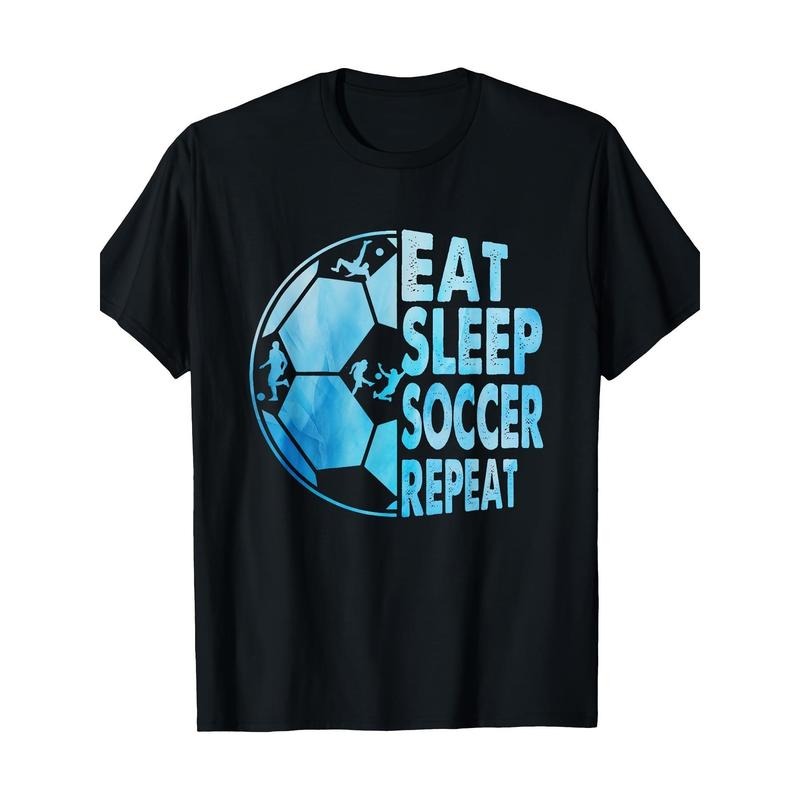 Eat Sleep Football Repeat Men's T-shirt 100% cotton T-shirt Made in USA Hoodie, Sweatshirt | TeeBloomCo.com