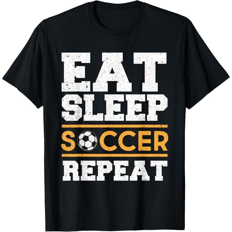 Eat Sleep Soccer Repeat - Cool Soccer Player Gift T-Shirt Hoodie, Sweatshirt | TeeBloomCo.com