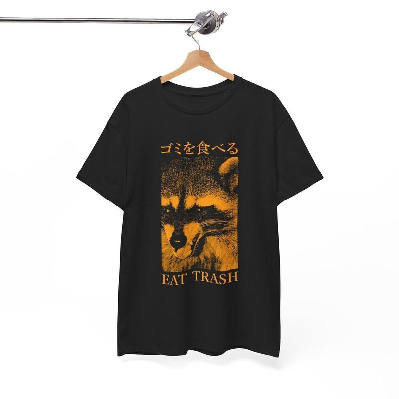 Eat Trash Japanese Vintage Raccoon T-Shirt Hoodie, Sweatshirt | TeeBloomCo.com