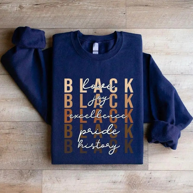 Educated Motivated Elevated Melanated Sweatshirt, Black History Shirt, Melanin Sweater, Black History Month Sweater,...