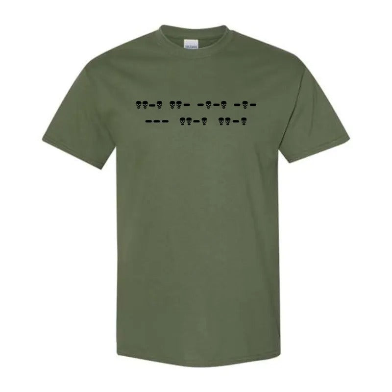 Eff Off Morse Code (Skulls) T-Shirt (Men's) Hoodie, Sweatshirt | TeeBloomCo.com