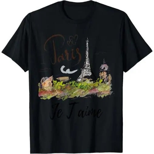 Eiffel Tower Paris Shirt Vintage I Love Paris France Shirt T-Shirt Made in USA Hoodie, Sweatshirt | TeeBloomCo.com