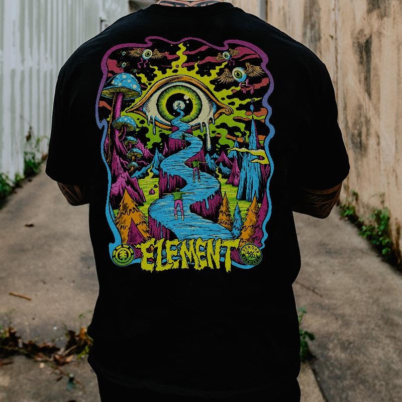 Element creative print short sleeve t-shirt - Naughty Clothes Men Hoodie, Sweatshirt | TeeBloomCo.com
