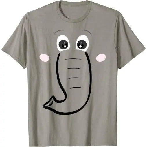 Elephant Face, Cartoon Style, Easy Halloween Costume T-Shirt Made in USA Hoodie, Sweatshirt | TeeBloomCo.com