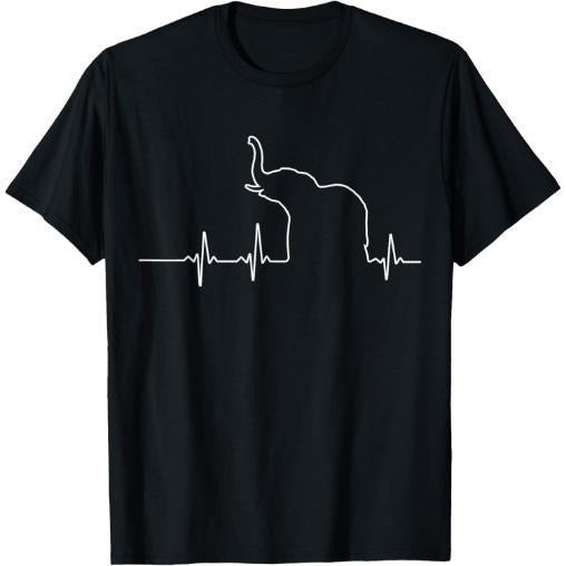 Elephant Heartbeat Design for Wild Animals Fans T-Shirt Made in USA Hoodie, Sweatshirt | TeeBloomCo.com