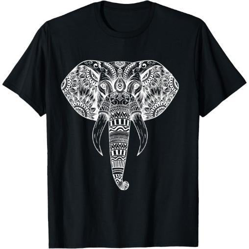 Elephant Tribal Tattoo Art - Mandala Yoga Tribal Elephants T-Shirt Made in USA Hoodie, Sweatshirt | TeeBloomCo.com