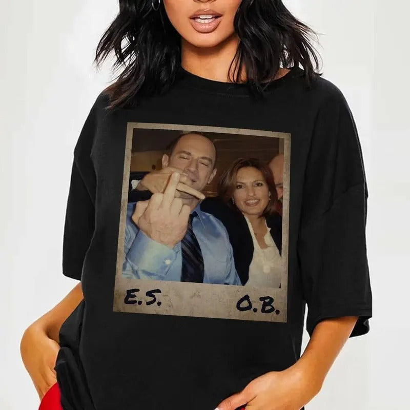 Elliot Stabler And Olivia Benson Shirt Law And Order T-shirt Elliot and Olivia Law and Order SVU Vintage Shirt For Women,...