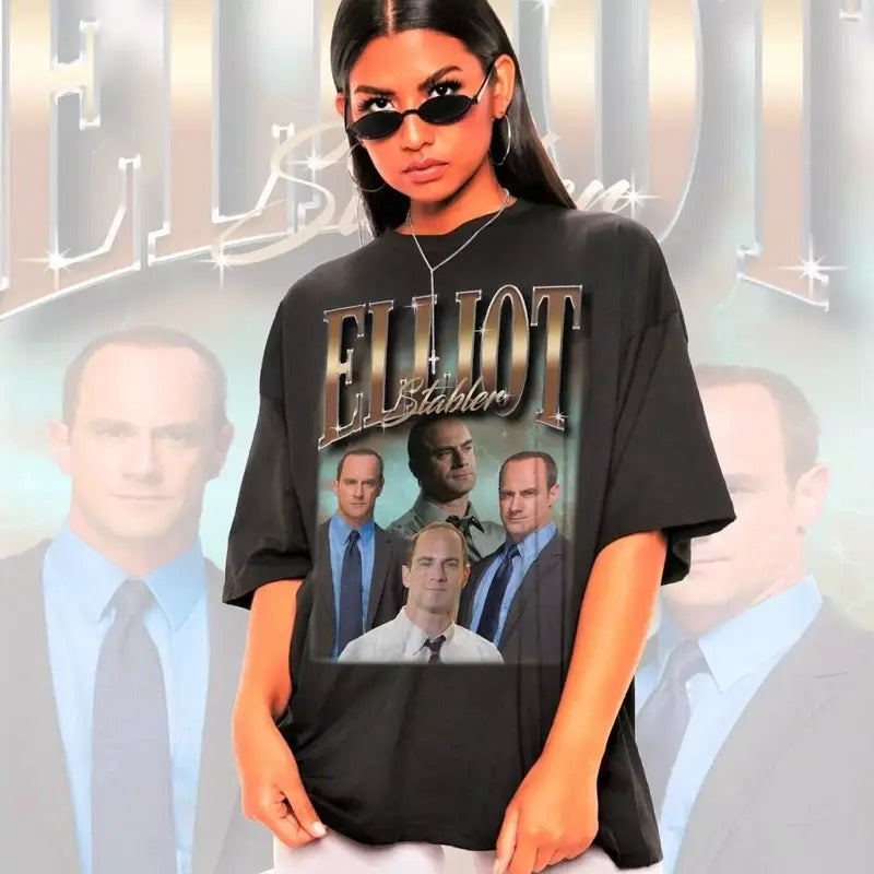 Elliot Stabler Shirt -Christopher Meloni Homage Unisex T-Shirt All Size Hoodie, Sweatshirt | TeeBloomCo.com