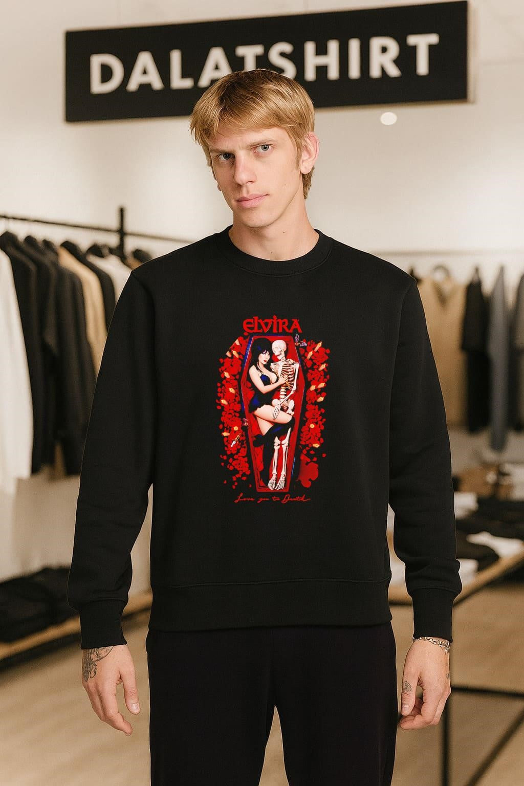 Elvira Mistress Of The Dark Love You To Death Coffin shirt