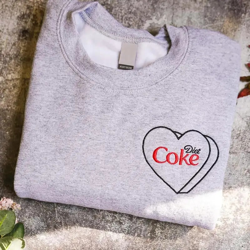 Embroidered Diet Coke Sweatshirt, Embroidered I Need A Diet Coke Tee Shirt, Diet Coke Shirt, Diet Coke Lover Gift Hoodie
