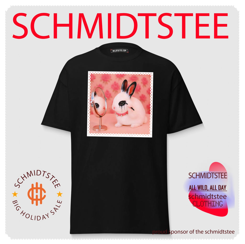 Emo Bunny Applying Makeup goth rabbit alternative aesthetic shirt