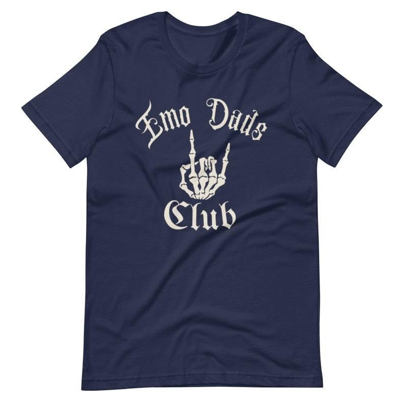Emo Dads Club Elder Emo Dadlife Unisex t-shirt Skeleton Rock On Hoodie, T-shirt and sweater Sweatshirt | TeeBloomCo.com