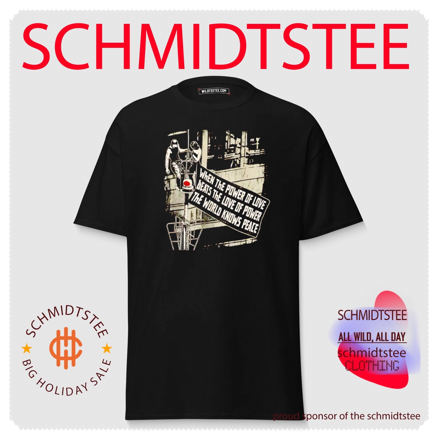 Empire State Building When The Power Of Love Beats The Love Of Power The World Knows Peace Shirt