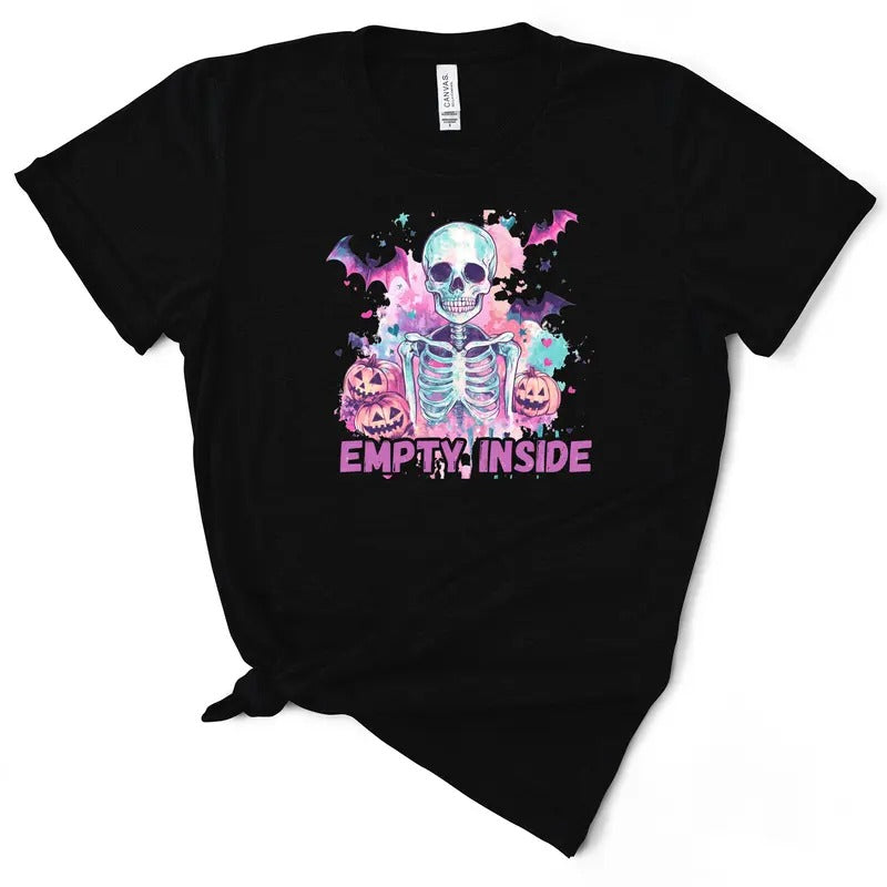 Empty Inside Halloween T-shirt  - Women's T-Shirt - Soft & Breathable Cotton, Unisex Sizing