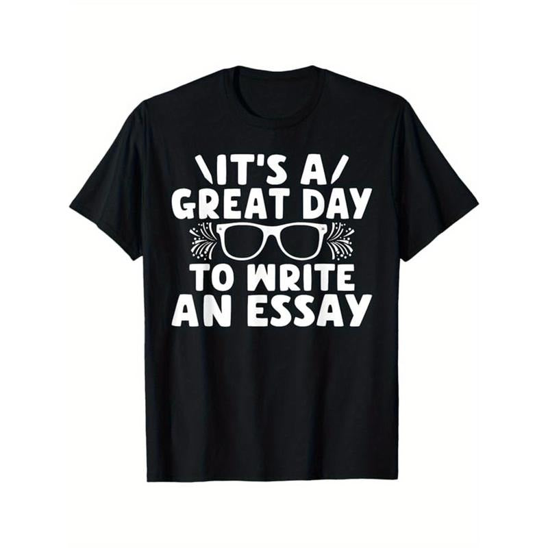 English Teacher Print, Men's Cotton T-shirt, Funny Graphic Tee Men's Outdoor Clothes, Men's Clothing, Back To School...