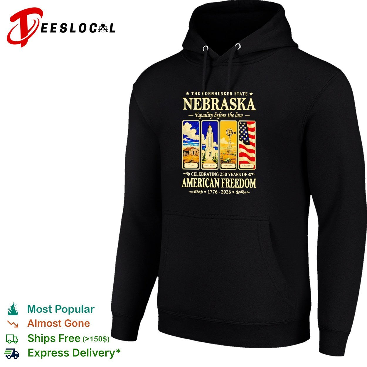 Equality before the law 250 years American freedom panels shirt