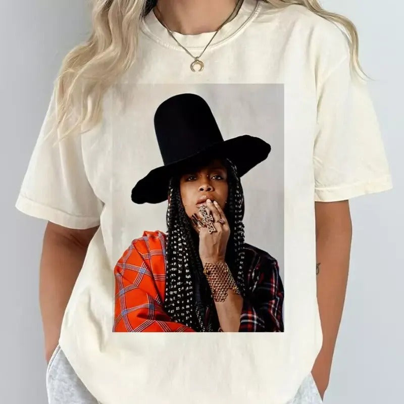 Erykah Badu Shirt Gift For Men Women Unisex Tshirt Cotton Crewneck Hoodie, Sweatshirt | TeeBloomCo.com