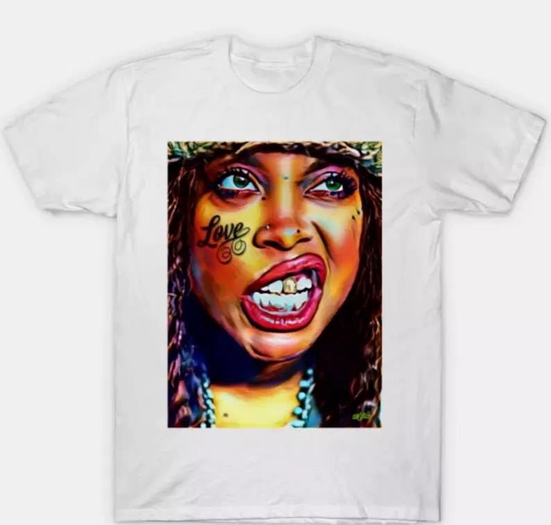 Erykah Badu t shirt,summer new GIFT, new, summer T-Shirt Crewneck Cotton Crewneck Cotton Menswear To Hoodie, Sweatshirt