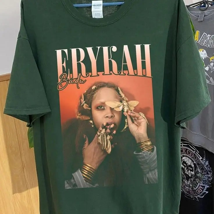 Erykah badu t-shirt, Erykah badu shirt, Erykah Badu tour 2023 shirt Crewneck Cotton Hoodie, Sweatshirt | TeeBloomCo.com