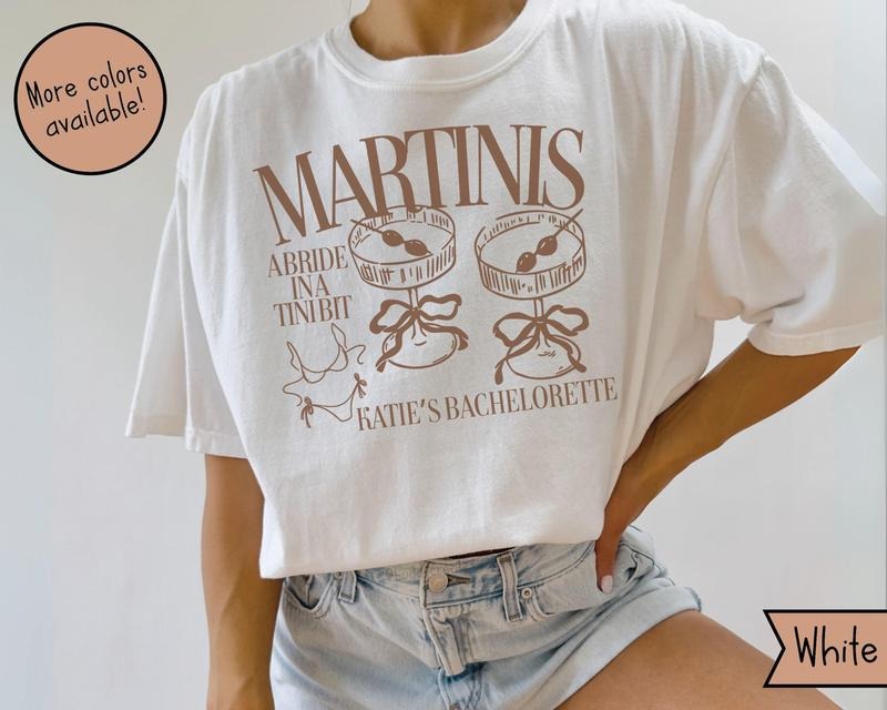 Espresso Martini Bachelorette Comfort Colors Shirts, Martini and Bikini Bachelorette TShirt, A Tini Bit Engaged, Martini...