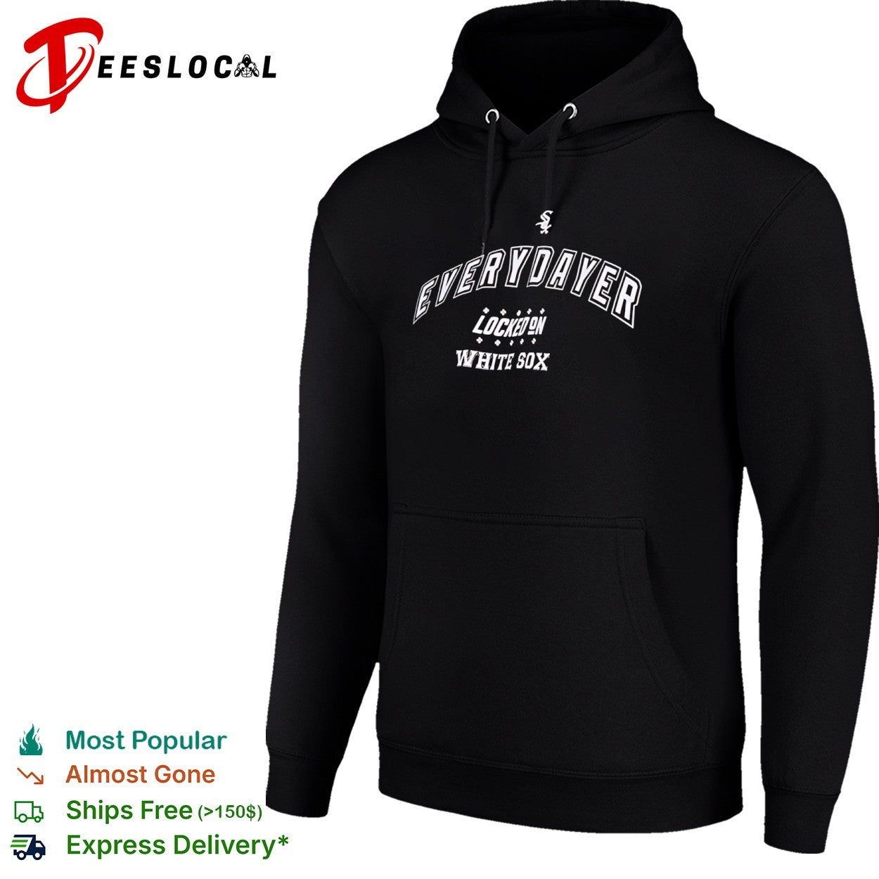 Everydayer Locked on White Sox Chicago Baseball Logo shirt
