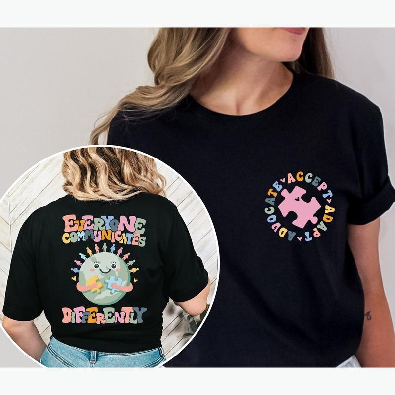 Everyone Communicates Differently Shirt, Autism Shirt, Teacher Gift Shirt, Autism Awareness Shirt, Autism Teacher Shirt,...