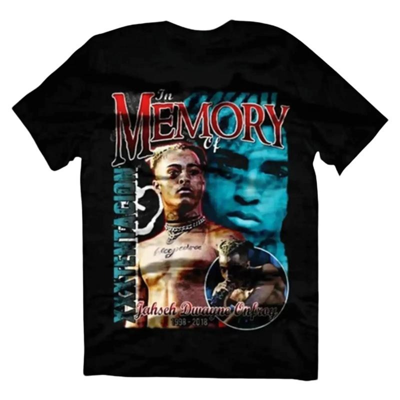 Exclusive of XXXTentacion Clic shirt for Men  Menswear Top Underwear Man Streetwear Tropical Casual Crewneck Round Neck...