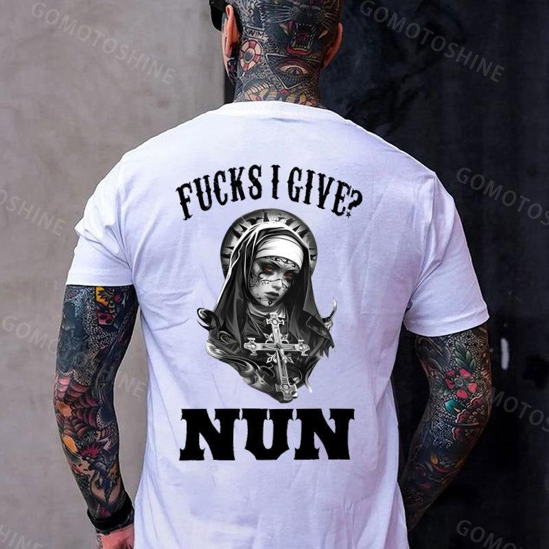 F@CKS I GIVE NUN Crucifix Nun Print Men's T-Shirt Hoodie, Sweatshirt | TeeBloomCo.com