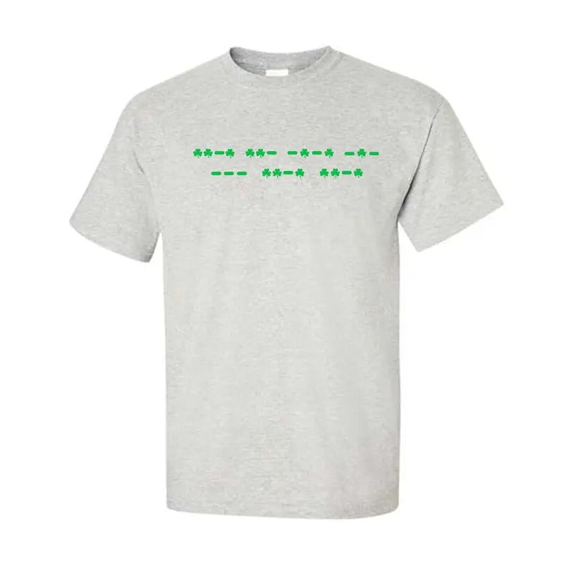 F Off Morse Code Shamrock Edition Men's TShirt Hoodie, Sweatshirt | TeeBloomCo.com