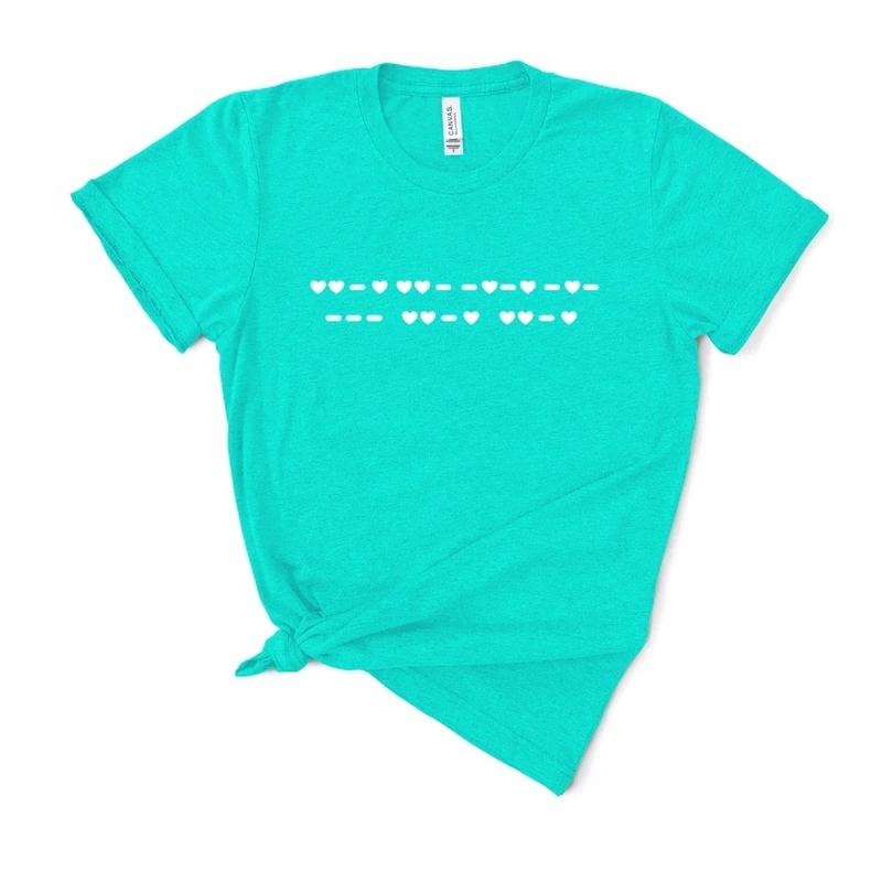F*ck Off Morse Code TShirt For Women (Hearts) Hoodie, Sweatshirt | TeeBloomCo.com