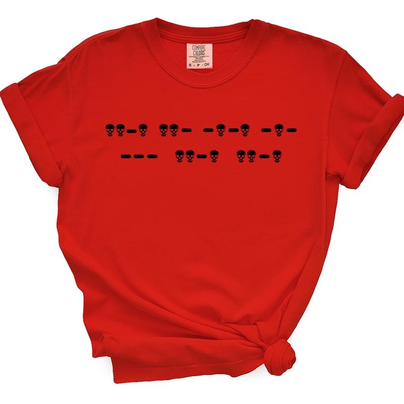 F*ck Off Morse Code TShirt For Women (Skulls) Hoodie, Sweatshirt | TeeBloomCo.com