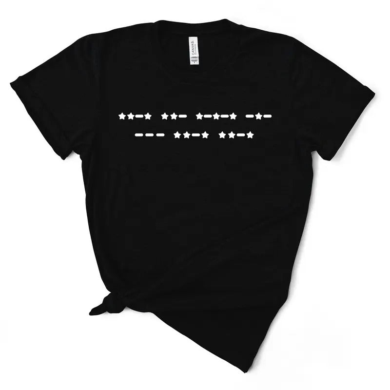 F*ck Off Morse Code TShirt (Stars) - Funny TShirt For Women Hoodie, Sweatshirt | TeeBloomCo.com