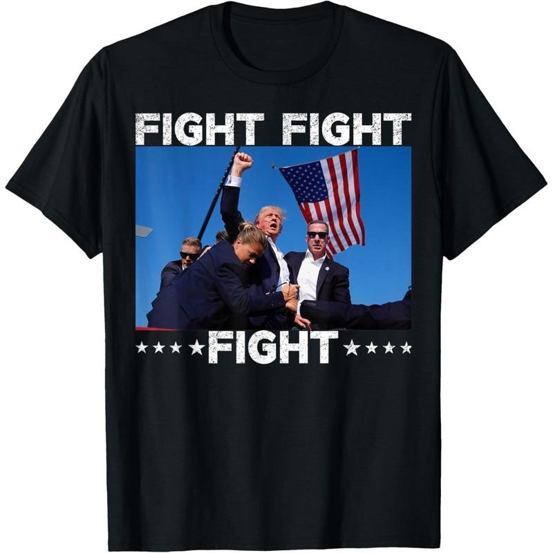 FIGHT FIGHT FIGHT Trump 2024 Vote Trump T-Shirt made in usa Hoodie, Sweatshirt | TeeBloomCo.com