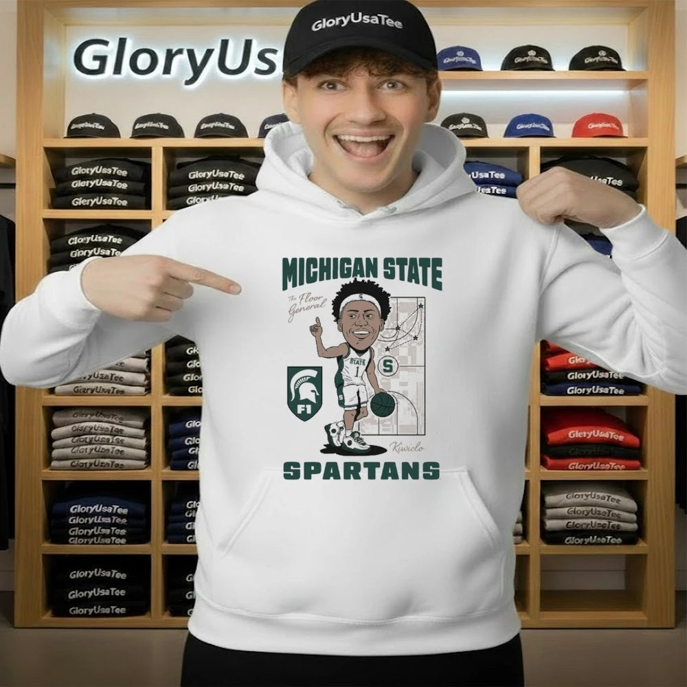 FLOOR GENERAL Michigan State Spartans Graphic Shirt