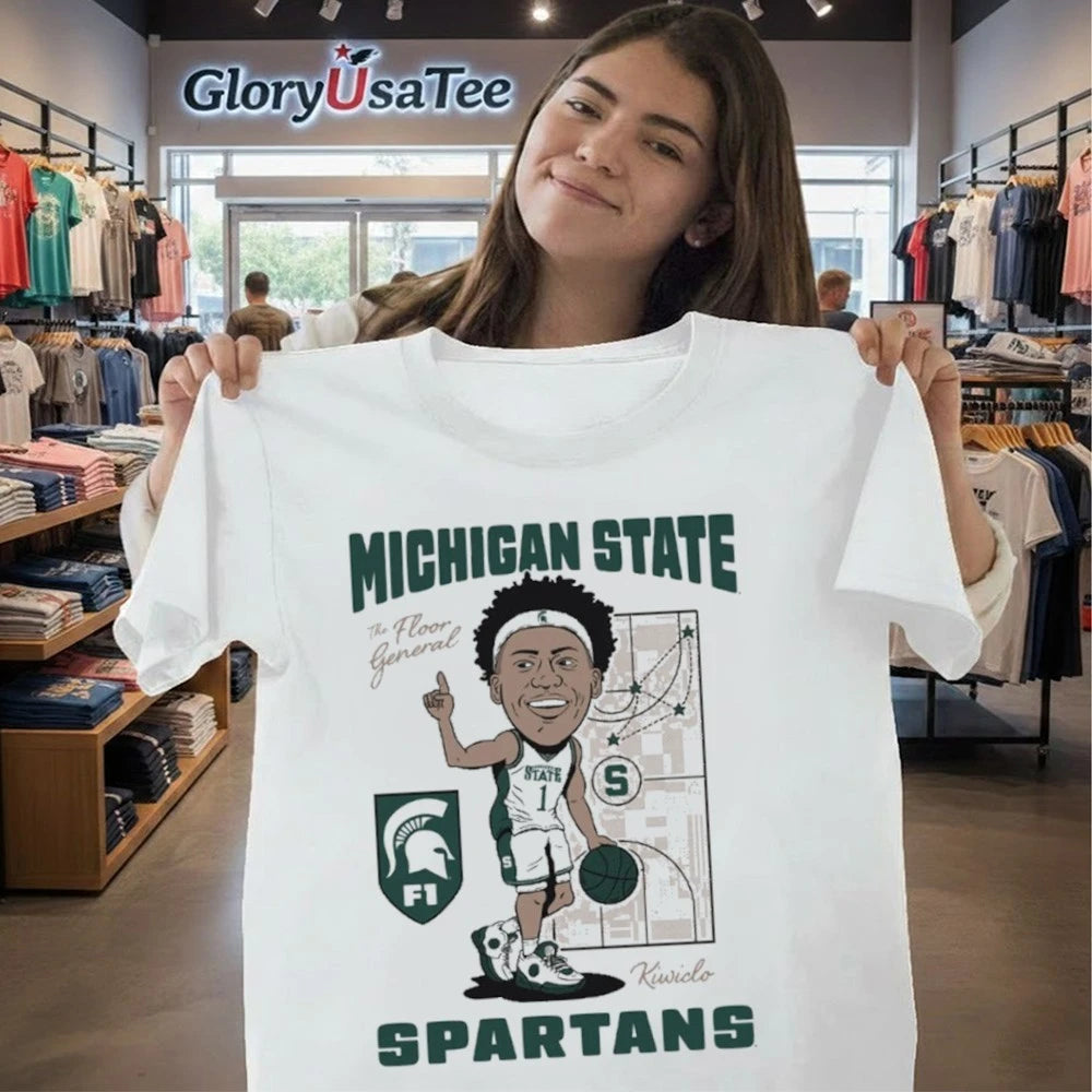 FLOOR GENERAL Michigan State Spartans Graphic Shirt