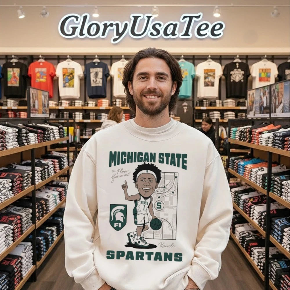 FLOOR GENERAL Michigan State Spartans Graphic Shirt