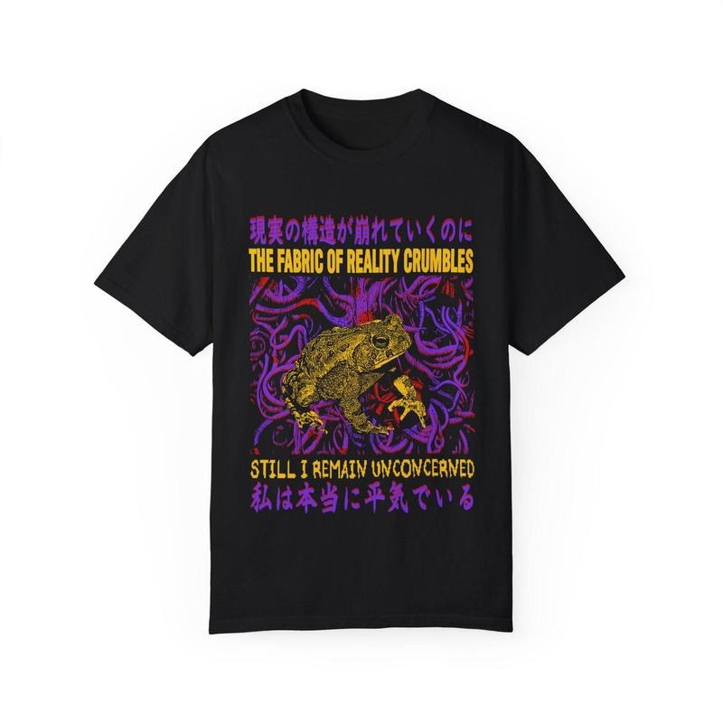 Fabric of Reality Frog Vintage Japanese T-Shirt Hoodie, Sweatshirt | TeeBloomCo.com