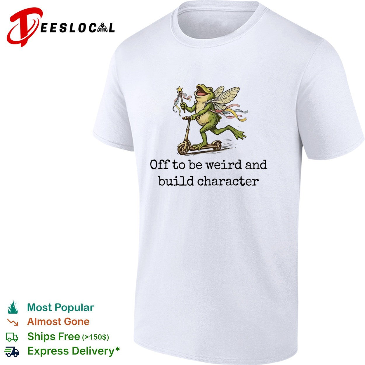 Fairy Frog Scooter Off to be weird and build character shirt