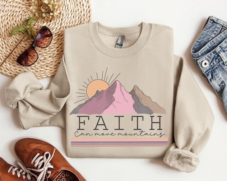 Faith Can Move Mountain shirt, Religious shirt, Christian shirt, Church shirt, Bible Verse shirt, Faith Hoodie and...