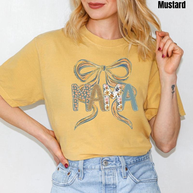 Fall Mama Coquette Comfort Colors T-Shirt 'NLB' Hoodie, Sweatshirt | TeeBloomCo.com