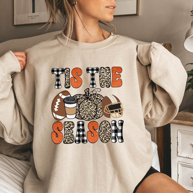 Fall Pattern Tis The Season Shirt, All Fall Vibes Tshirt, Leopard Print Shirt, Fall Lover Gift, Fall Vibes Sweater,...