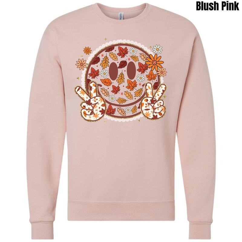Falling Leaves Happy Face Sweatshirt 'NLB' T-Shirts, Hoodie | TeeBloomCo.com