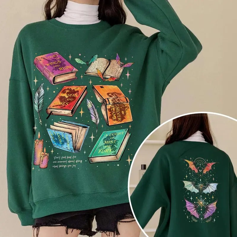 Fan Of ACOTAR Series Two Sided Sweatshirt, The Bat Boys Sweater, Velaris Book Lover Sweatshirt, SJM Inspired Tee, Gift...