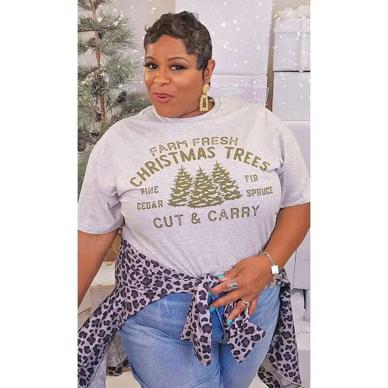 Farm Fresh Christmas Trees Graphic T-Shirt Hoodie, Sweatshirt | TeeBloomCo.com