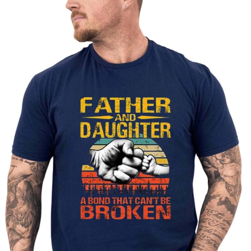 Father And Daughter A Bond That Can't Be Broken Vint*ge Shirt, Fathers Day Gift, Fist Bump Tee, Dad Gift From Daughter...