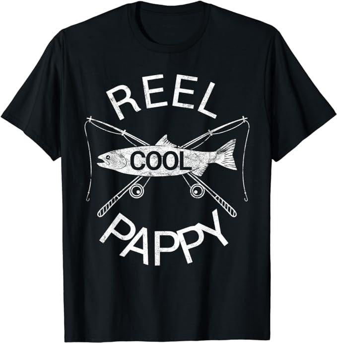 Father's Day T-Shirt, Gifts For Dad, Reel Cool Pappy Fish Grandpa Papa Dad Joke T-Shirt Menswear Top Underwear Hoodie,...
