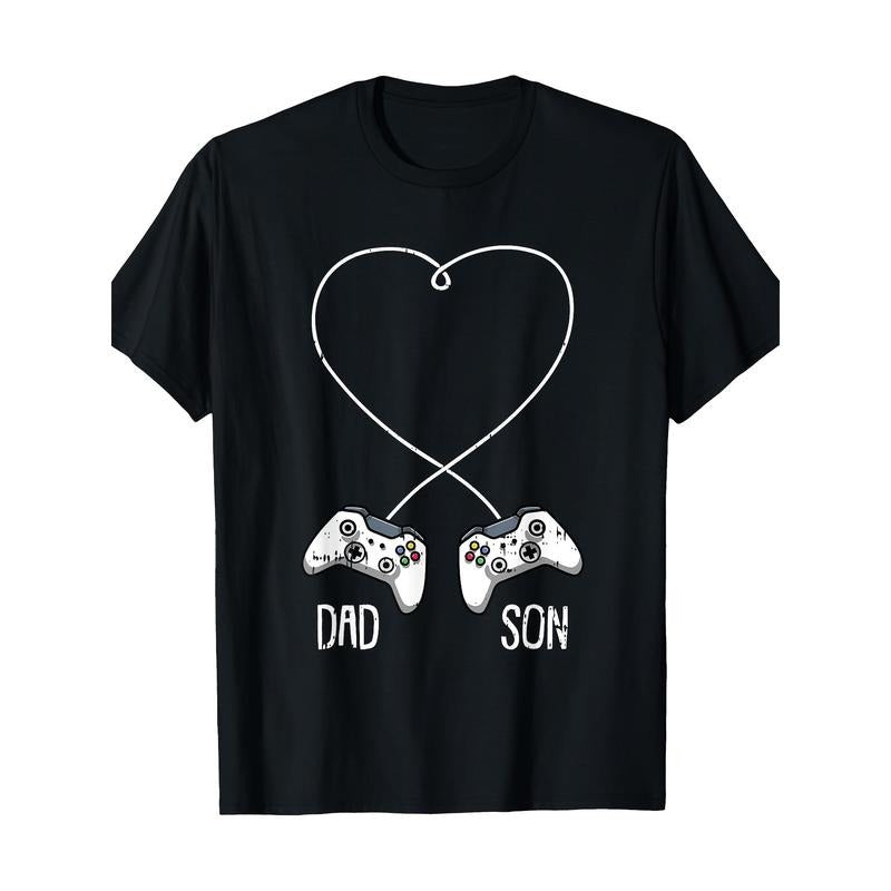Father-son game Cool video game controller matches players 100% cotton T-shirt Made in USA Hoodie, Sweatshirt