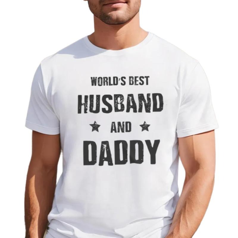 Fathers Day Gift For Husband, Worlds B*St Husband And Daddy T Shirt, Gift For Dad From Son Daughter girl Wife, Regular...