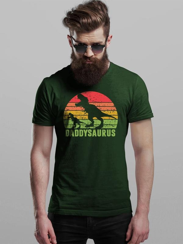 Fathers Day T Shirt Retro Daddysaurus T-rex Men's Fun Gift Novelty T-shirts TK43GN Hoodie, Sweatshirt | TeeBloomCo.com